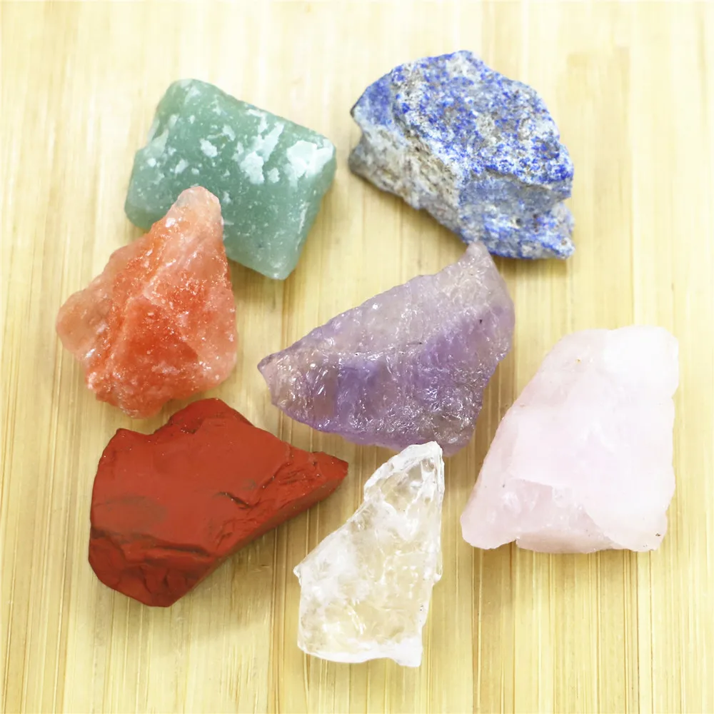 

Натуральный кварцевый камень семь чакр, набор из 7 цветов, чакра для йоги, регулярная ручная полировка, восстанавливающие кристаллы, каменны...