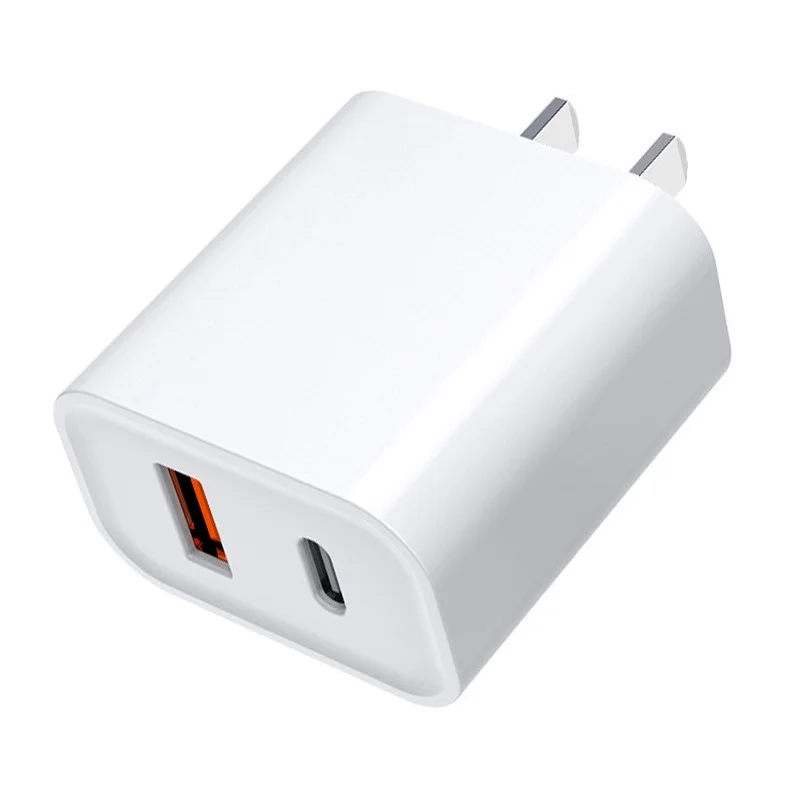 

QC/PD Dual Fast Charge Mobile Phone Charger Dual Port Charger Direct Charge for Apple Android 18W Charging Head Adapter