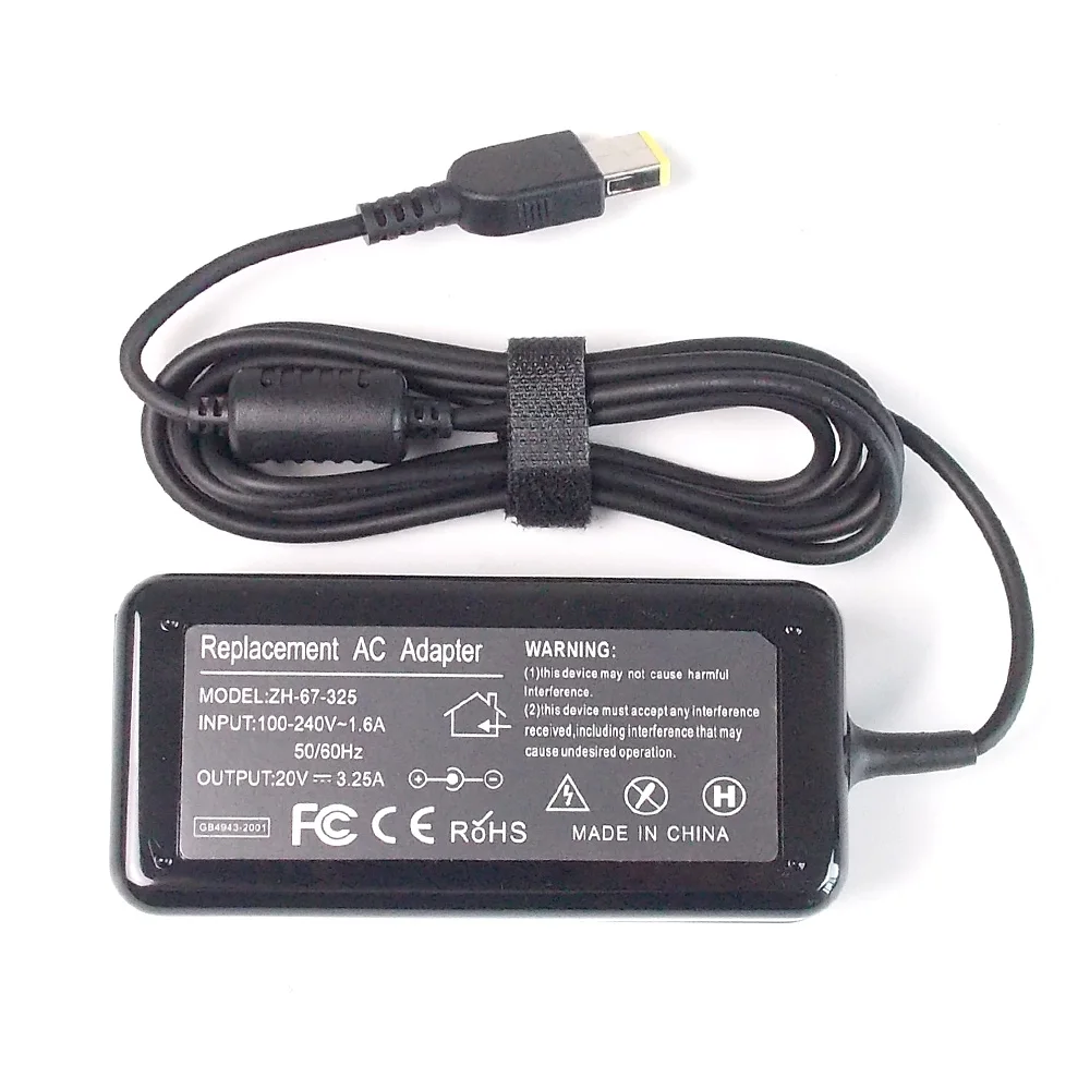 20V 3.25A Notebook Ac Adapter Charger for Lenovo ThinkPad ADLX65SLC2A 36200251 ADP-65XB 36200249 36200253 45N0357 36200124 20FL |