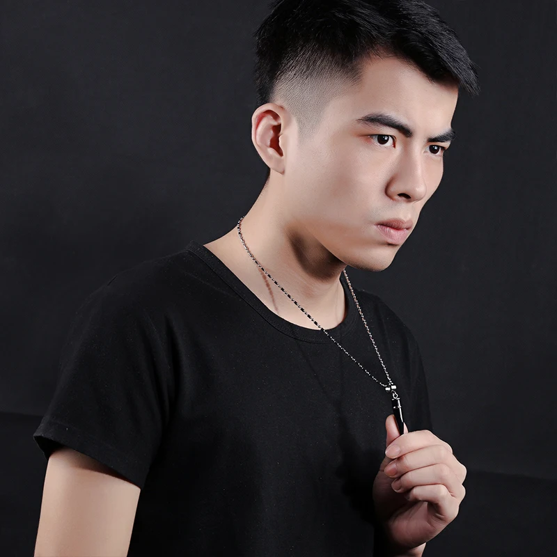 Властное мужское ожерелье с подвеской в виде головы пули подвеска из нержавеющей