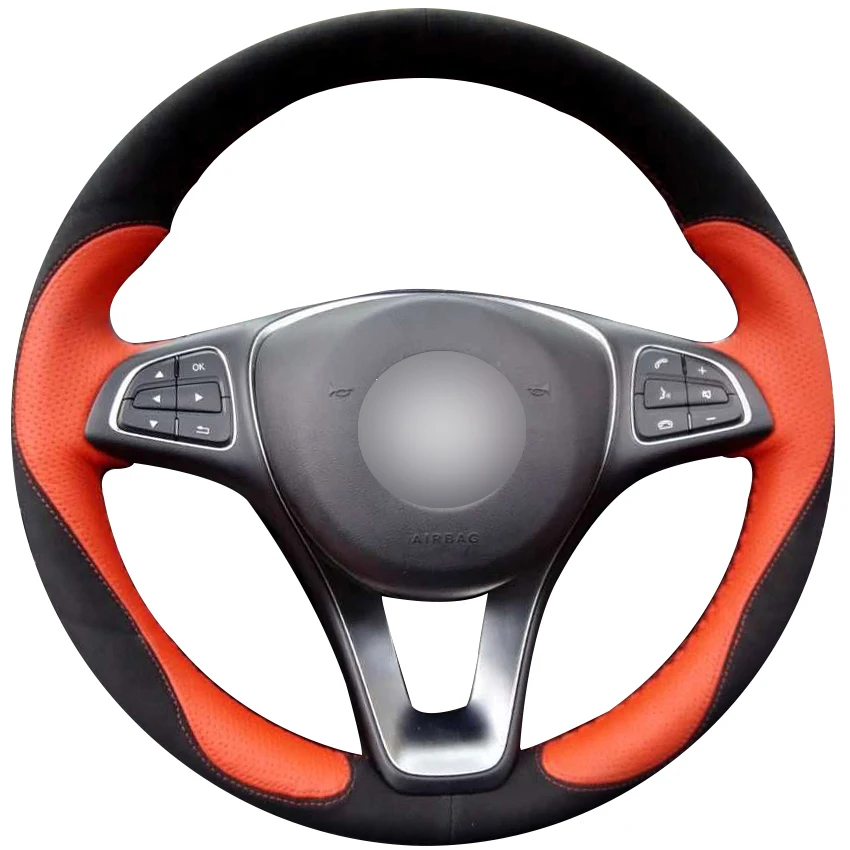 

Черная замша, оранжевая кожа, искусственная кожа для Mercedes Benz C180 C200 C260 C300 B200 E200 E300 CLS260 CLS3