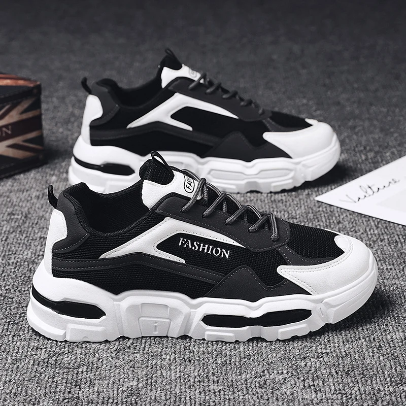 

Men Sneakers 2021 New Fashion Mesh Breathable Lace-up Shoes Men Summer Sneakers Men's Vulcanized Shoes Chaussure Homme
