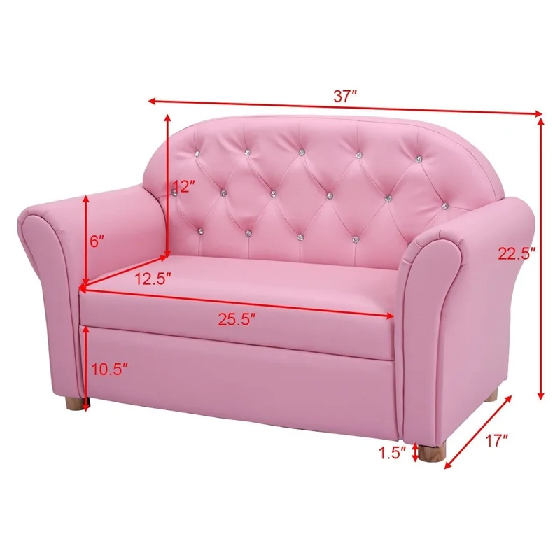 Дети принцесса подлокотник стул гостиная диван деревянная рамка губка ПВХ