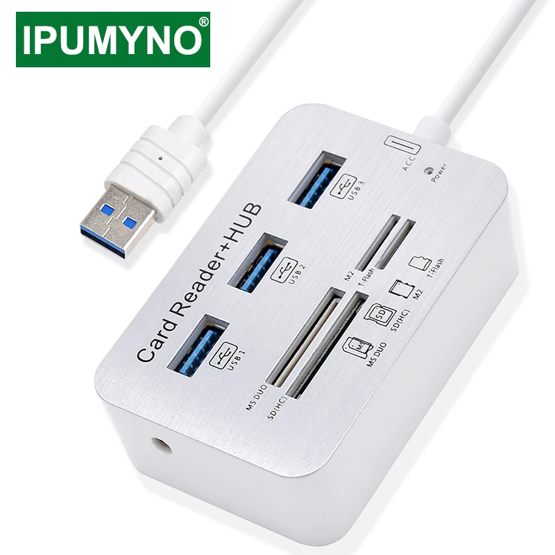 Устройство для чтения Sd карт USB 3 0 с адаптером питания|USB-хабы| |
