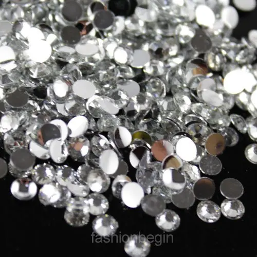 crystal 1000 шт 2 мм-6 мм смола с плоским основанием, не патч хрустальные стразы для одежды Декорации для ногтей блестящие DIY Ювелирные изделия и телефон - Цвет: crystal