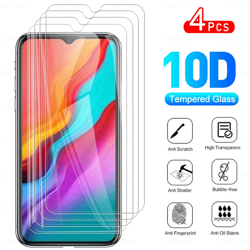 

Защитное стекло с полным покрытием 4 шт. для Infinix Hot 10 Play, закаленное стекло для Hot9 9Play Hot10 10 Play, Защитная пленка для экрана телефона