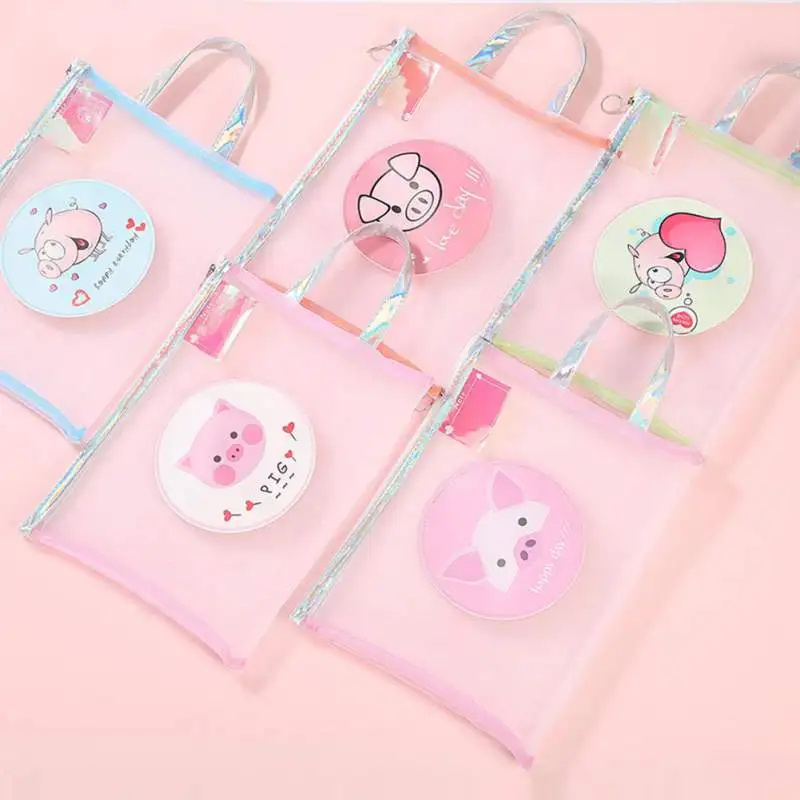 Сетчатая Прозрачная Сумка для документов на молнии Студенческая портативная