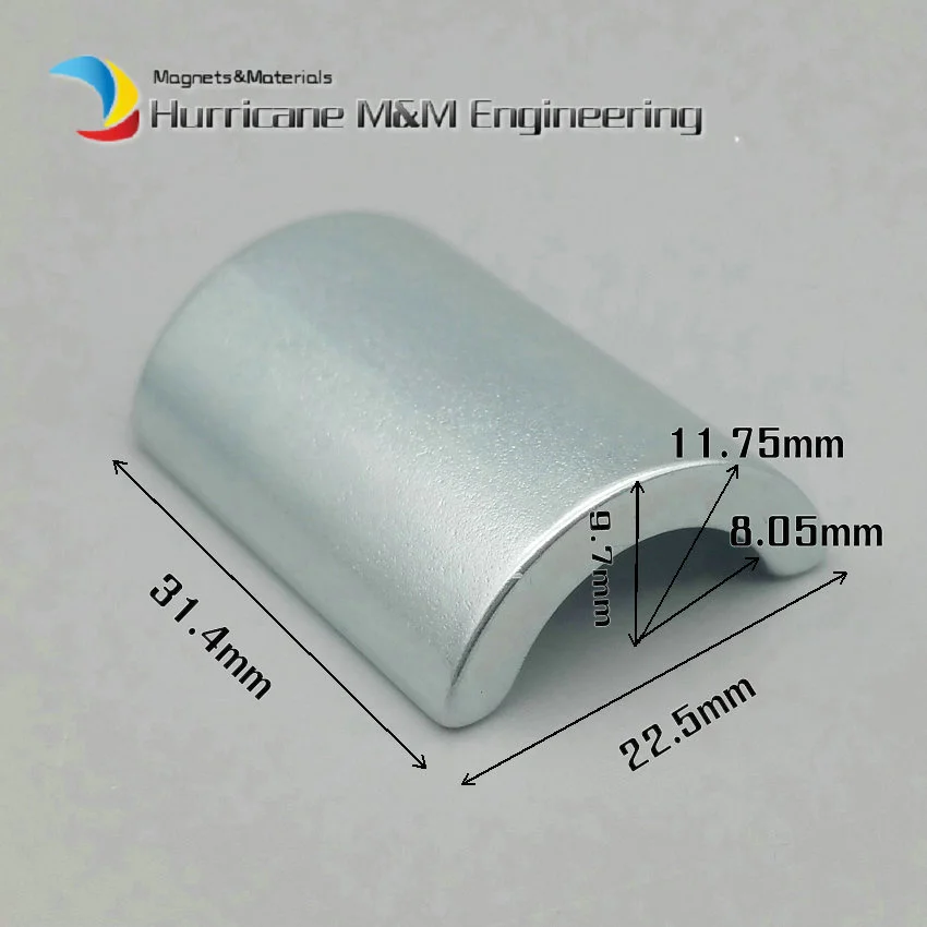 NdFeB фильтр для водопроводной трубы дуговой сегмент OR11.75xIR8.05xL31.4xW22.5xH9xT3.7 мм