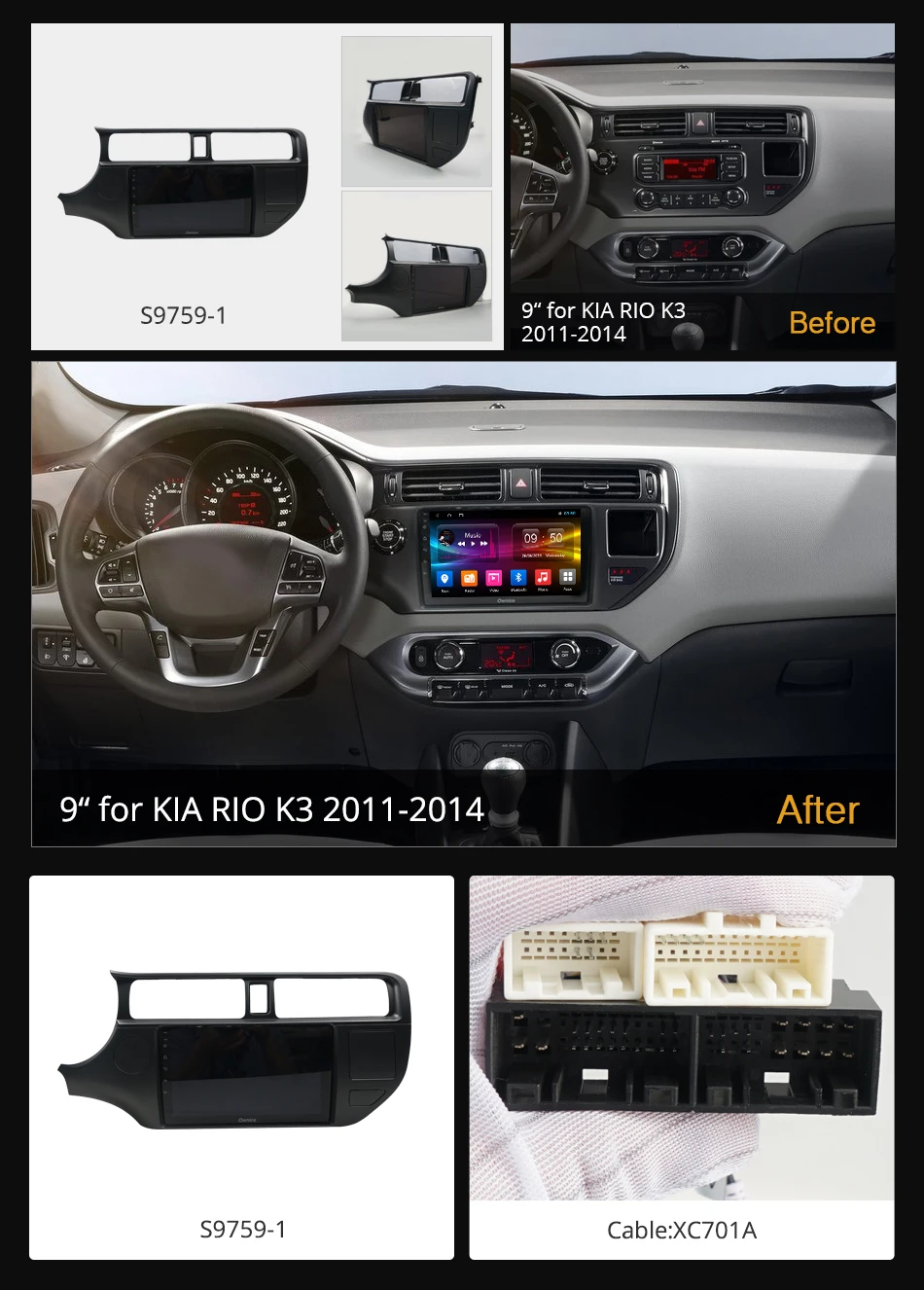 Ownice Android 9 0 автомобильный dvd плеер k3 k5 k6 для Kia RIO K3 2011 2012 2013 2014 4G LTE 360 панорама DSP SPDIF