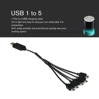 1 to 5 usb charging cable 3 7v 1200mah replace rechargeable lipo battery charger for eachine e58 s168 rc drone quadcopter