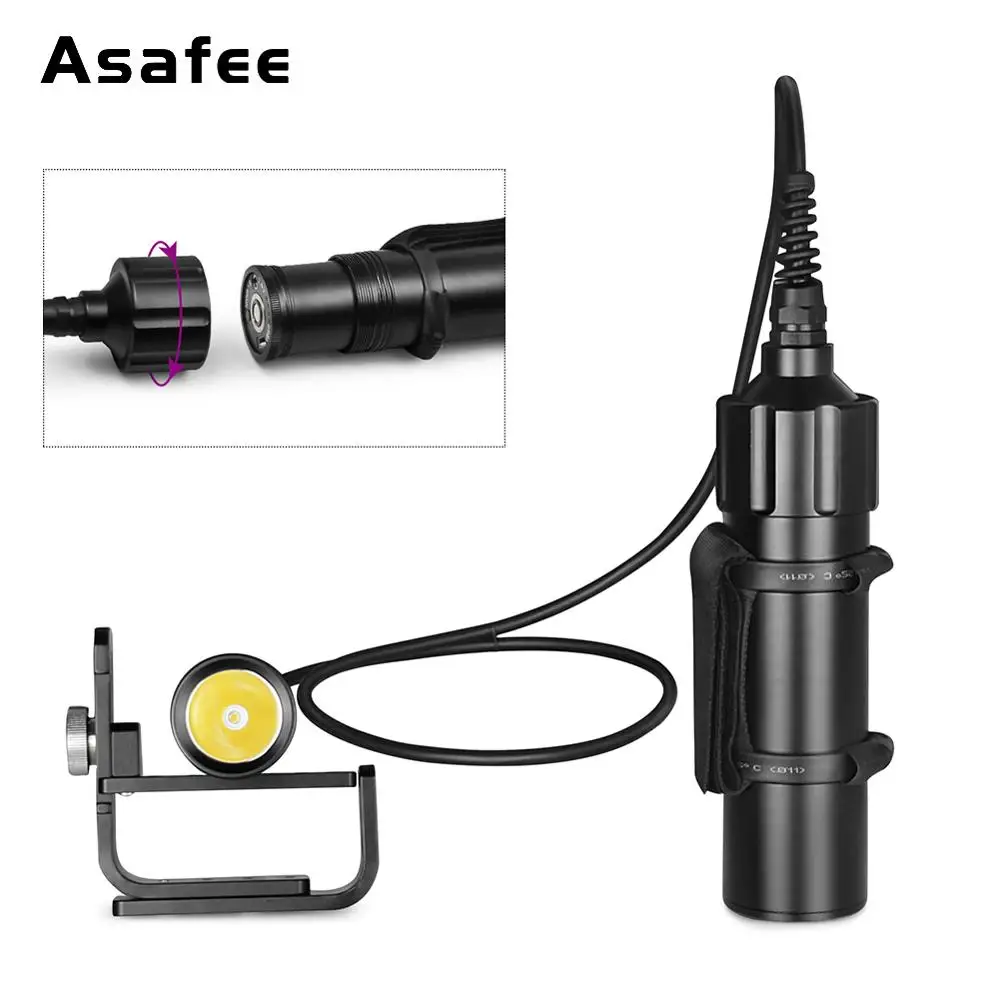 Asafee подводный светодиодный светильник для дайвинга 1500LM CREE XHP35 подводный 150 м профессиональный дайвинг вспышка светильник светодиодный светильник комплект