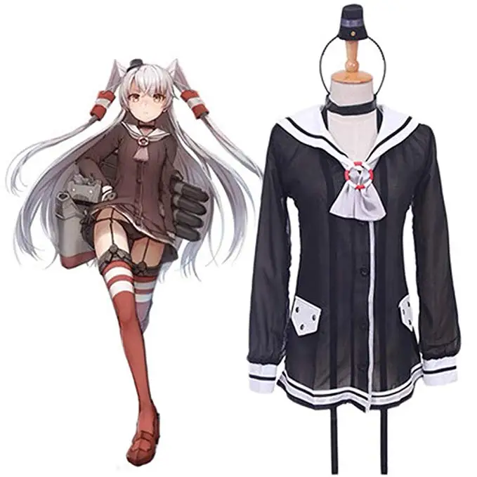 Kantai Коллекция японская аниме игра платье косплей милые платья для девочек Amatsukaze