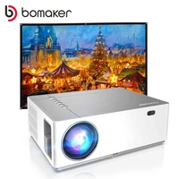 bomaker 1080p projector option android 10 0 1920x1080 full hd led home theater video projector for smartphone tablet pc cinema