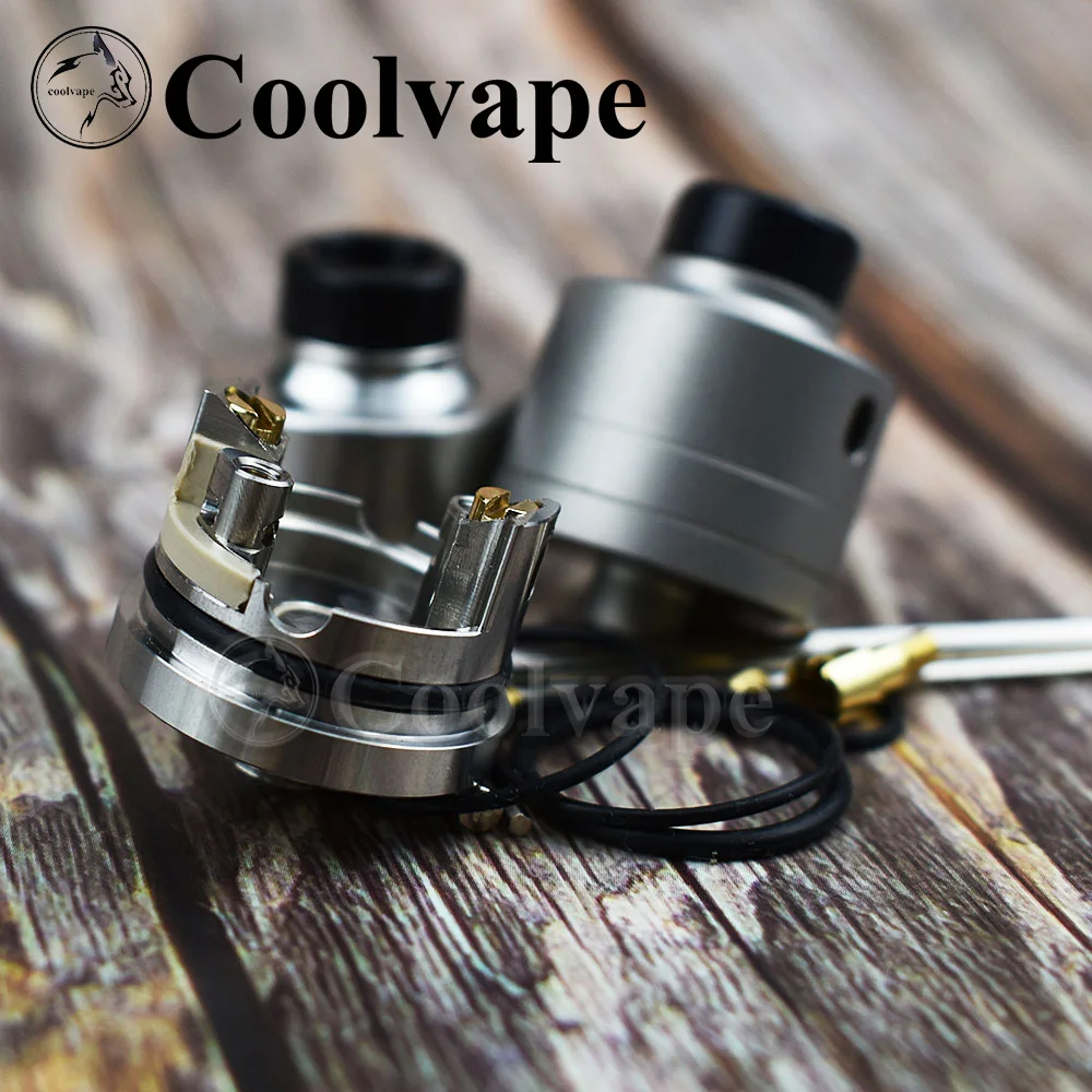 coolvape haku Riviera RDA atomizer top fill tank 316ss 22mm Tank vs LA Dripper For THC Tauren Mod E Cigarette Vaporizer | Электроника