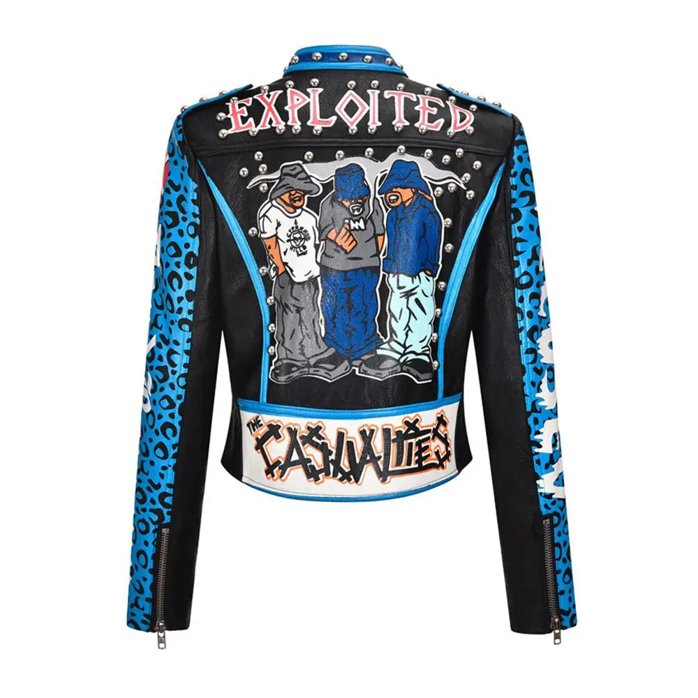 2021 Ladies High Street Style Street Hip Hop Personalized Leopard Print Jacket