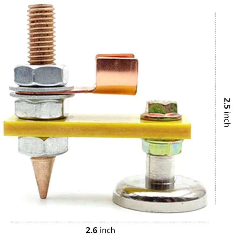 

Welding Magnet Head, Magnetic Welding Ground Clamp Copper Tail Welding Stability, Strong Magnetism Large Suction