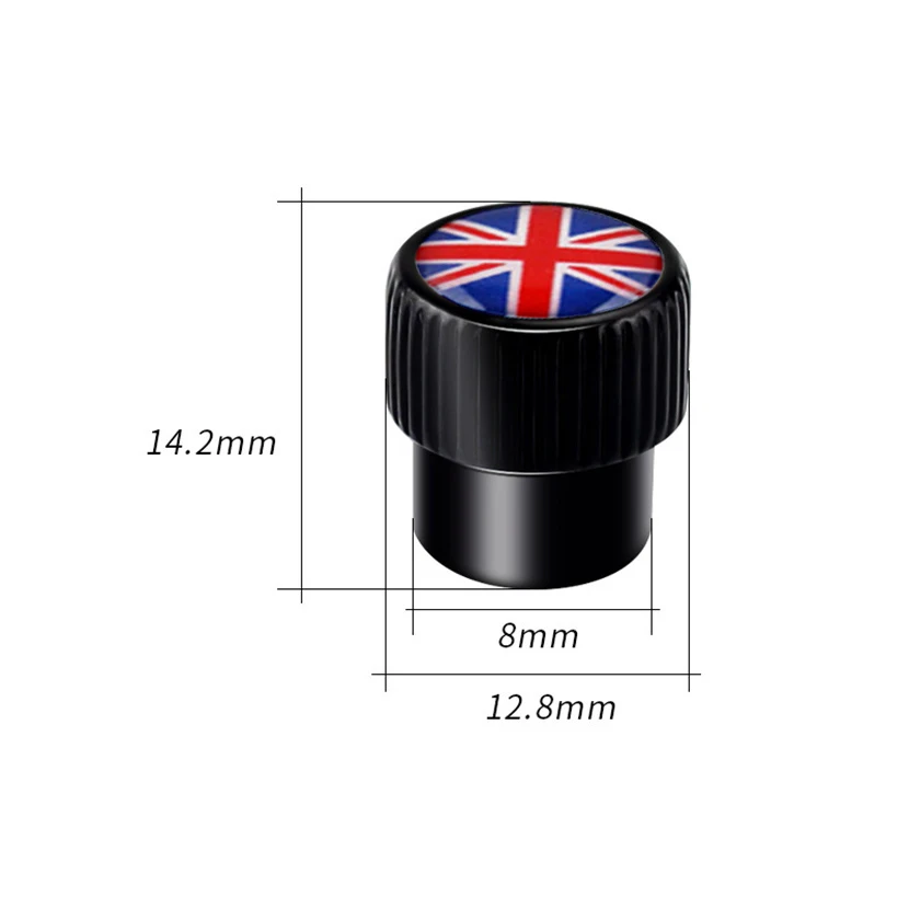 

4pcs/set England Flag Alloy Dust proof Bike Motor Car Tire Valve Caps Car Universal Accessories for Infiniti for Nissan for Jeep