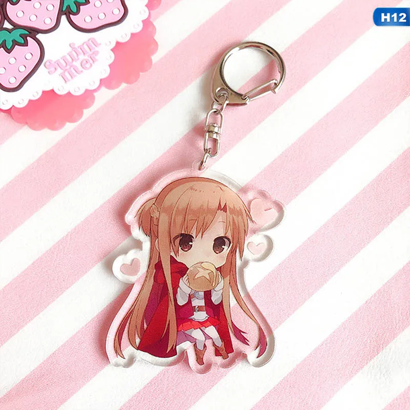 Sword Art Online SAO Yuuki Asuna акриловый брелок для ключей