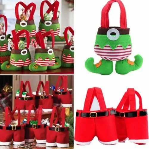 Рождественские конфеты сумки Navidad счастливые рождественские подарочные сумки Санта-Клаус Рождественская елка упаковочные сумки счастливый год