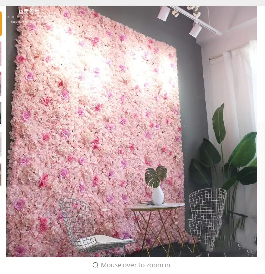 

60X40CM Artificial Silk Rose Flower Wall Wedding Christmas Decoration Decorative Silk Hydrangea Wedding Decoration Backdrop