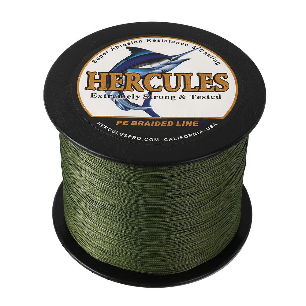 Геркулес без потери цвета плетеная леска 8 нитей зеленая 100 м 1000 10 120LB супер ПЭ