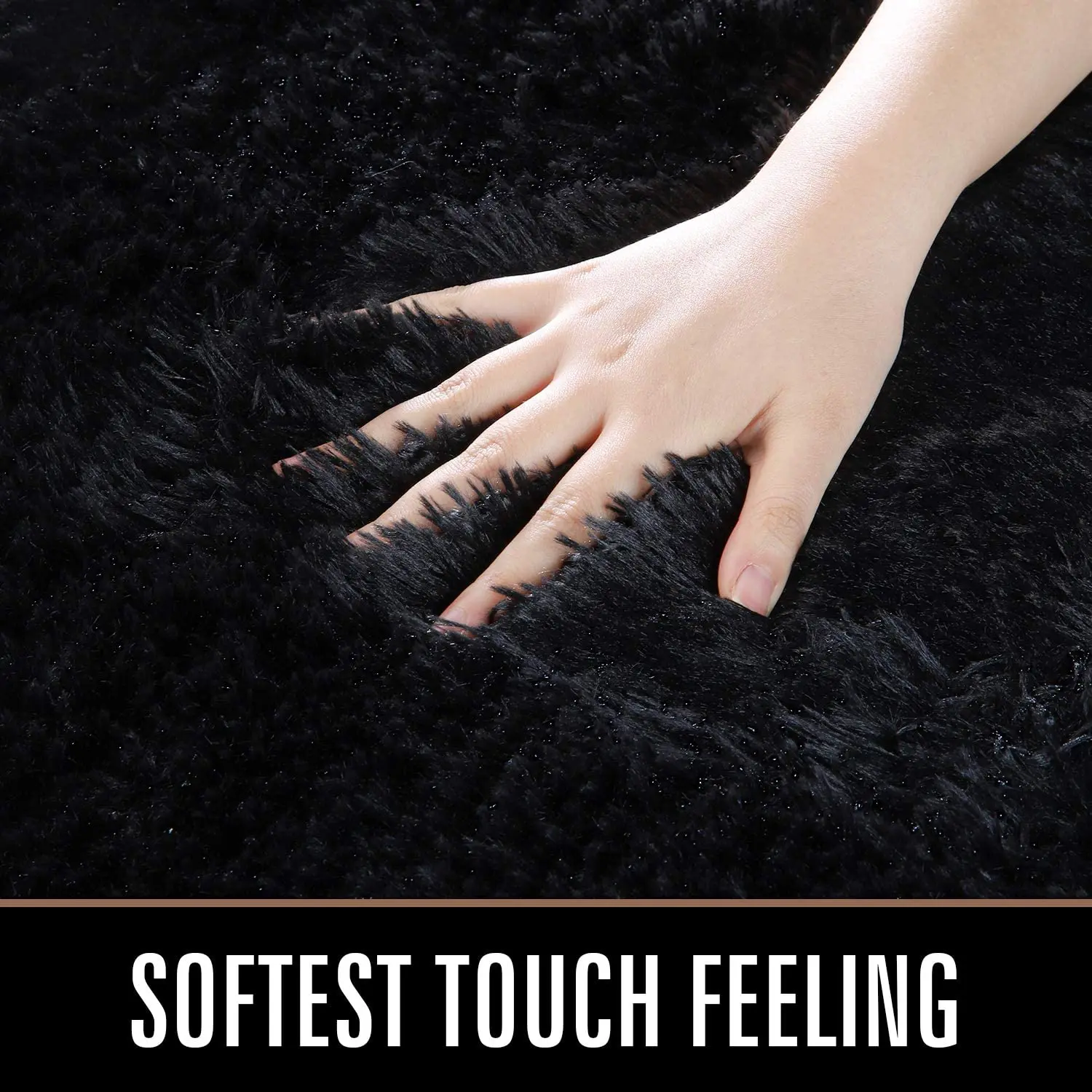 Мягкий черный пушистый ковры Гостиная ковер ворсистый меховой сплошной акцент