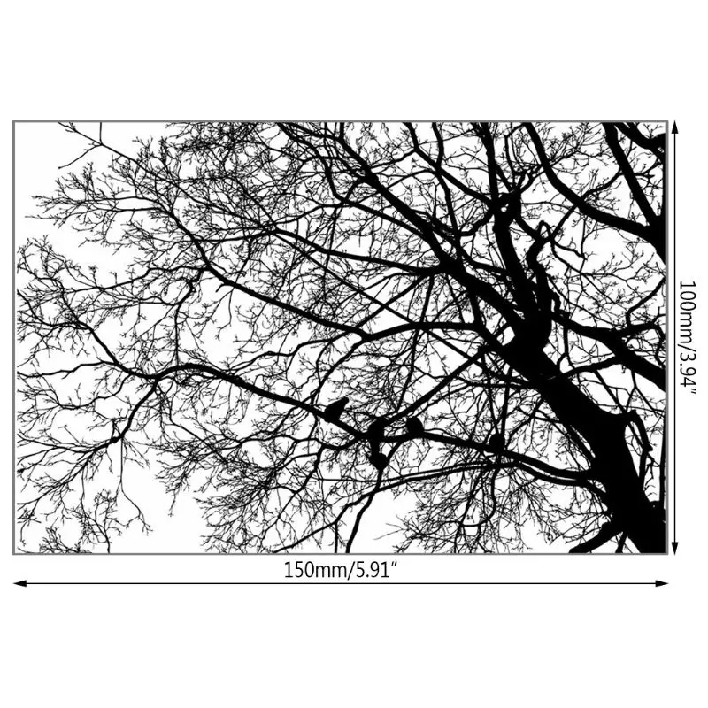 

Tree Background DIY Silicone Clear Stamp Cling Seal Scrapbook Embossing Album Decor