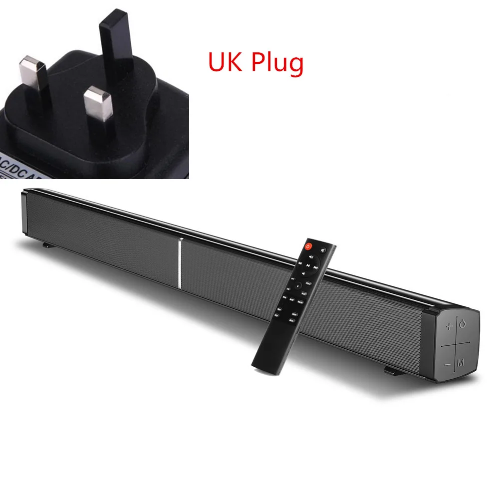 UK Plug HYASIA 40 Вт ТВ Саундбар Bluetooth 5,0 Домашний кинотеатр звуковая система AUX оптический бас 4 колонки Bluetooth Звуковая Панель для ТВ 3 DSP эффект - Цвет: UK Plug