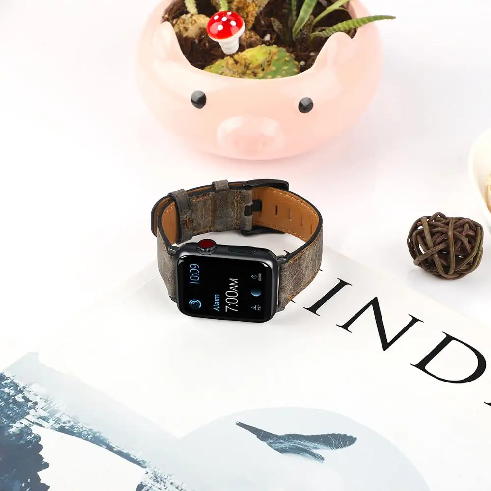 

cinturino for apple watch 44mm band leather watchband for iwatch strap 40mm 44 mm Series 5 4 3 2 correas 38mm pulsera bandje