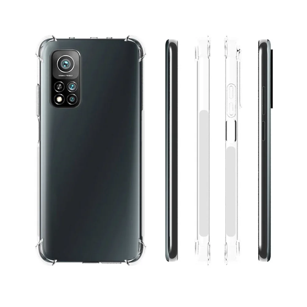 защитное стекло и прозрачный чехол для Xiaomi Mi 10T Pro силиконовый противоударный Lite