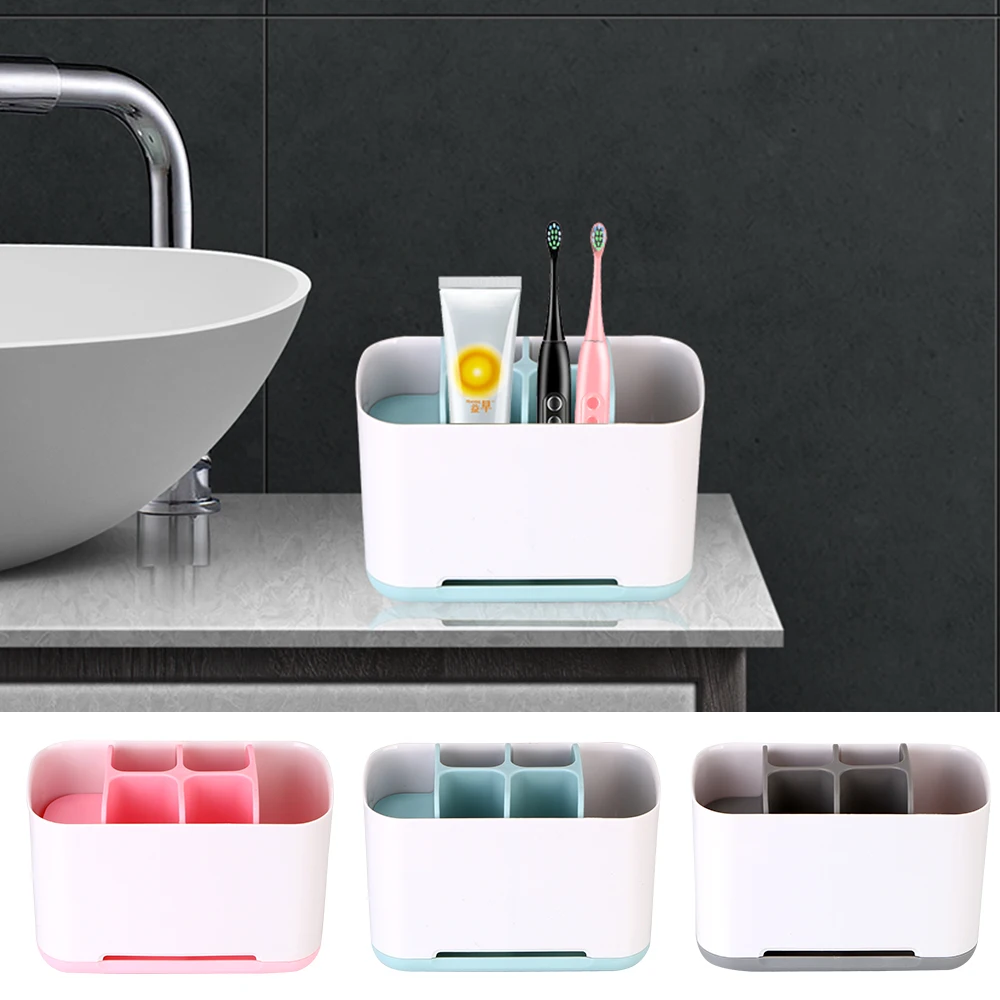 

Toothbrush Toothpaste Holder Case Shaving Makeup Brush Storage Electric Toothbrush Holder Organizer Stand Bathroom Accessories