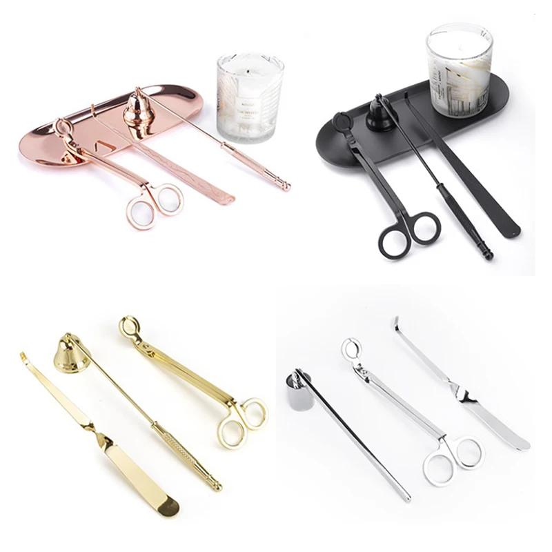 3Pcs Luxury Candle Set Extinguisher Tool Home Decor For Party Wedding | Дом и сад