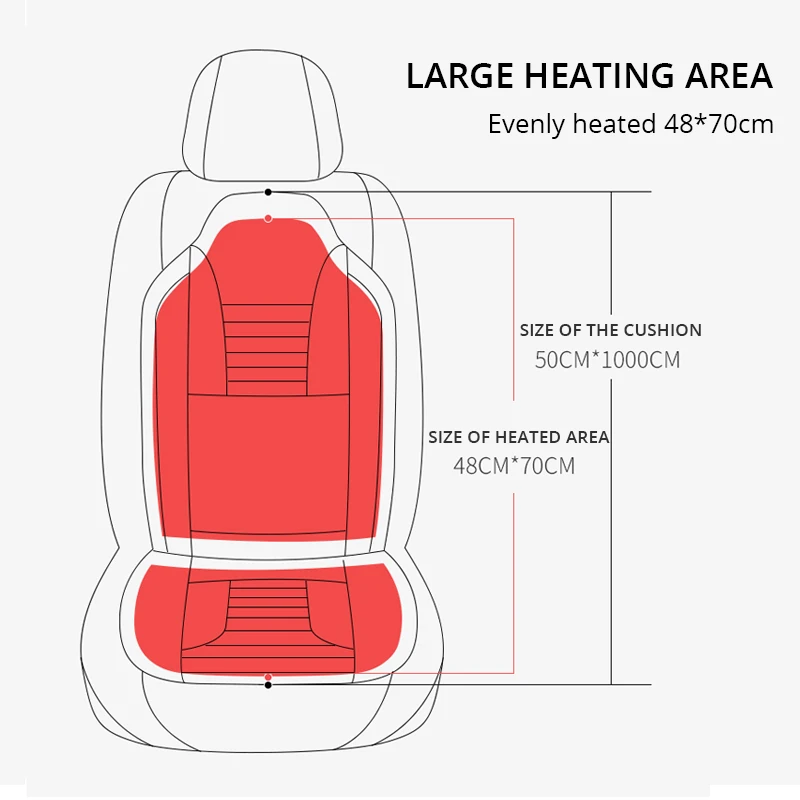Универсальная подушка с подогревом для автомобильного сиденья 12 В умная
