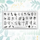 Трафарет Beautybigbang из нержавеющей стали для нейл-арта, трафарет для девочек, цветочные листья, пластина для стемпинга ногтей в стиле натуральных растений