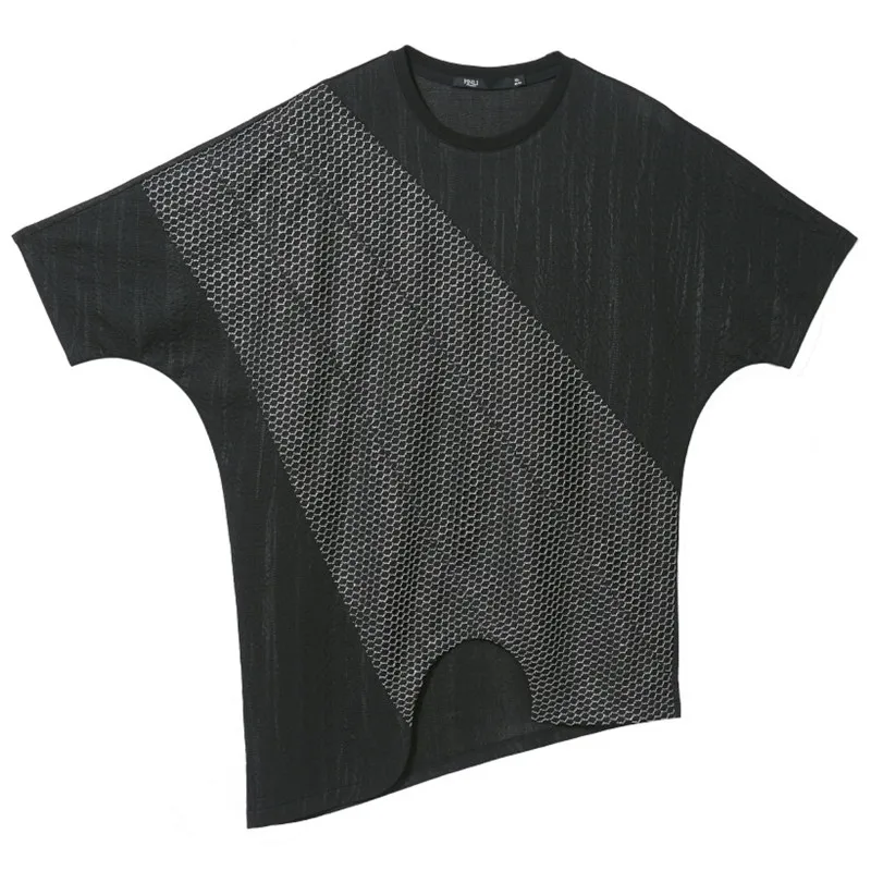 

Free shipping New men's male 2020 fashion Soul summer mens dark stitching mesh short-sleeved T-shirt top T shirt BC201111003