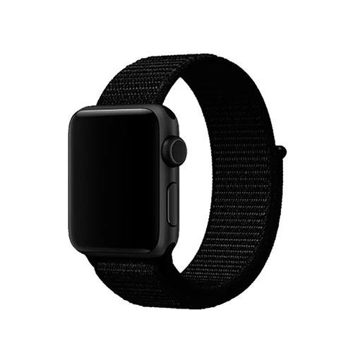 8-pure black Спортивные петли для наручных часов Apple watch, версии 5 4 44 мм 40 мм, ремешок 42 мм, 38 мм, версия наручных часов Iwatch серии 5/4/3/2/1 двухслойного тканого нейлона браслет ремень - Цвет ремешка: 8-pure black