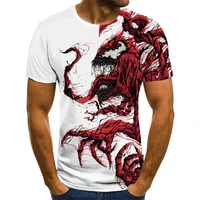 new mens 3d summer fashion printing venom short sleeved t shirt round neck daily t shirt hip hop plus size top