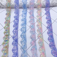 2 yards new color embroidery lace unilateral polyester barcode wedding dress accessories handmade diy jewelry accessories lace