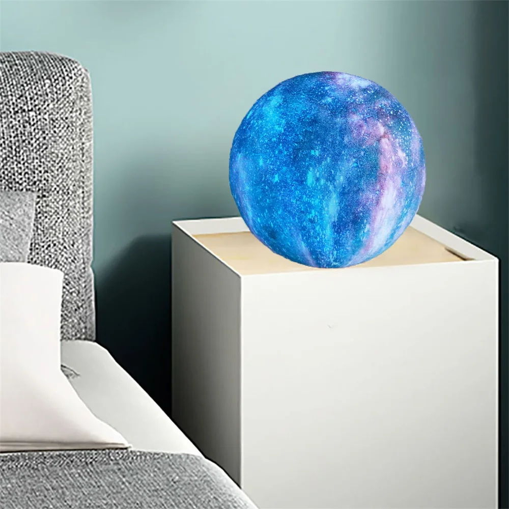 15 см 3D печать Galxy Moon лампа Изменение цвета звездное небо ночник планета ночной Светильник Звезда Луна перезаряжаемый Прямая поставка