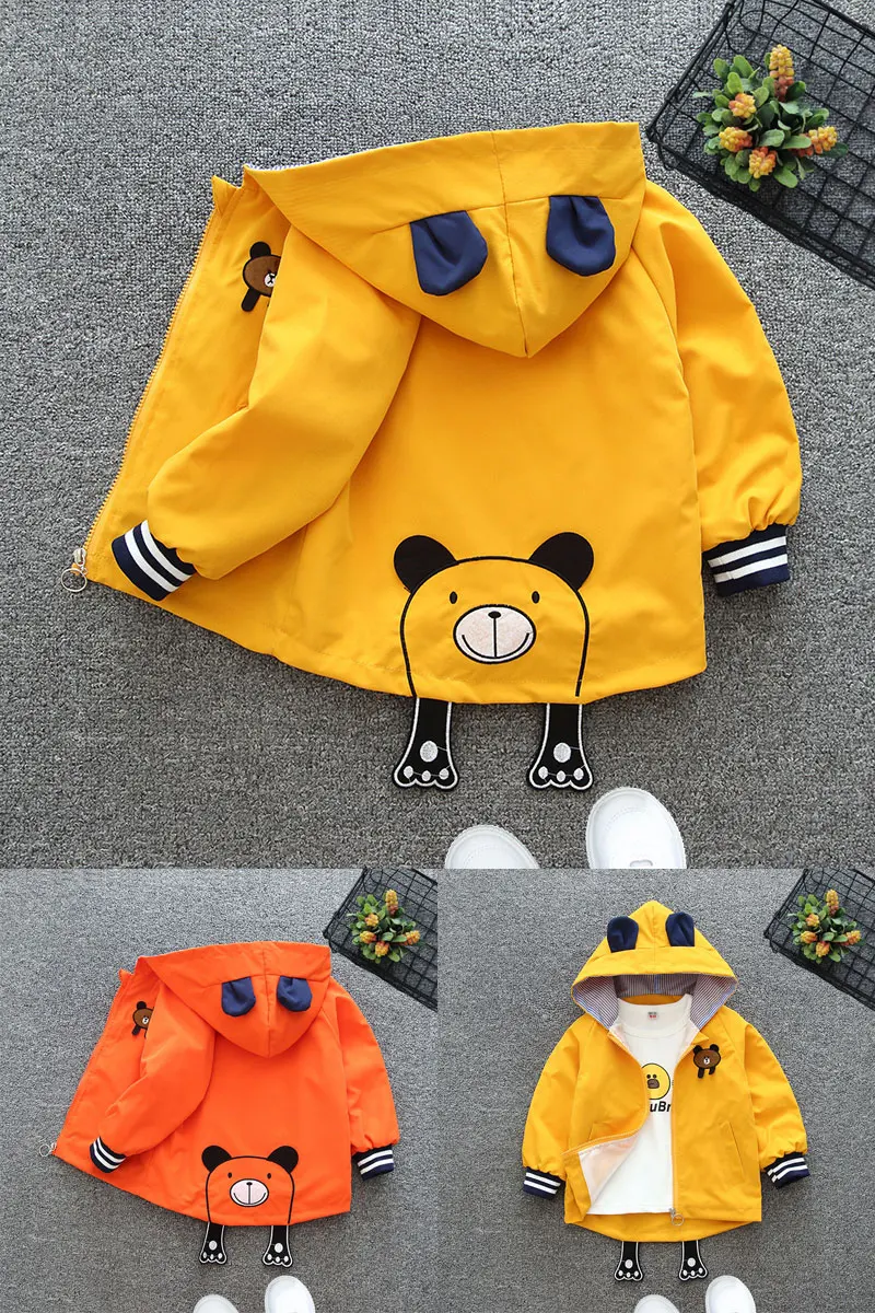 Детская флисовая ветровка с капюшоном на осень/зиму |