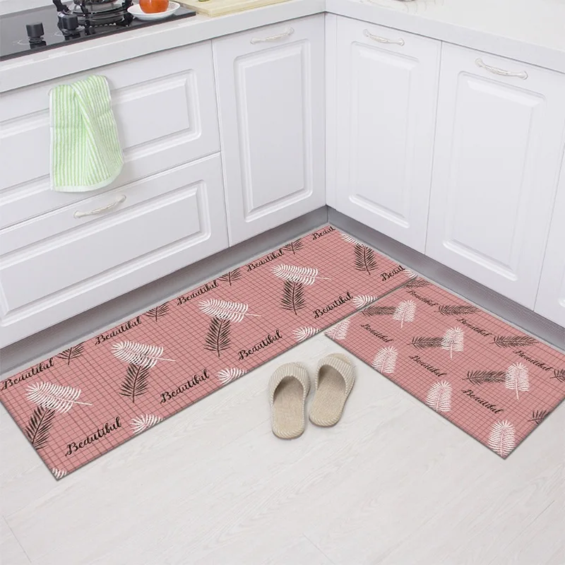 

Modern Anti-Slip Kitchen Mat Cartoon Lattice Marble Series Rug Living Room Printed Carpet Bathroom Absorbent Hallway Floor Mats