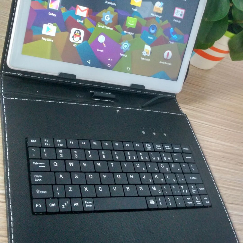 English Keyboard ANRY английская и русская Проводная клавиатура для планшета 10 10,1 черный PU+ PC кожаный чехол с подставкой Чехол Встроенная USB Проводная клавиатура - Цвет: English Keyboard