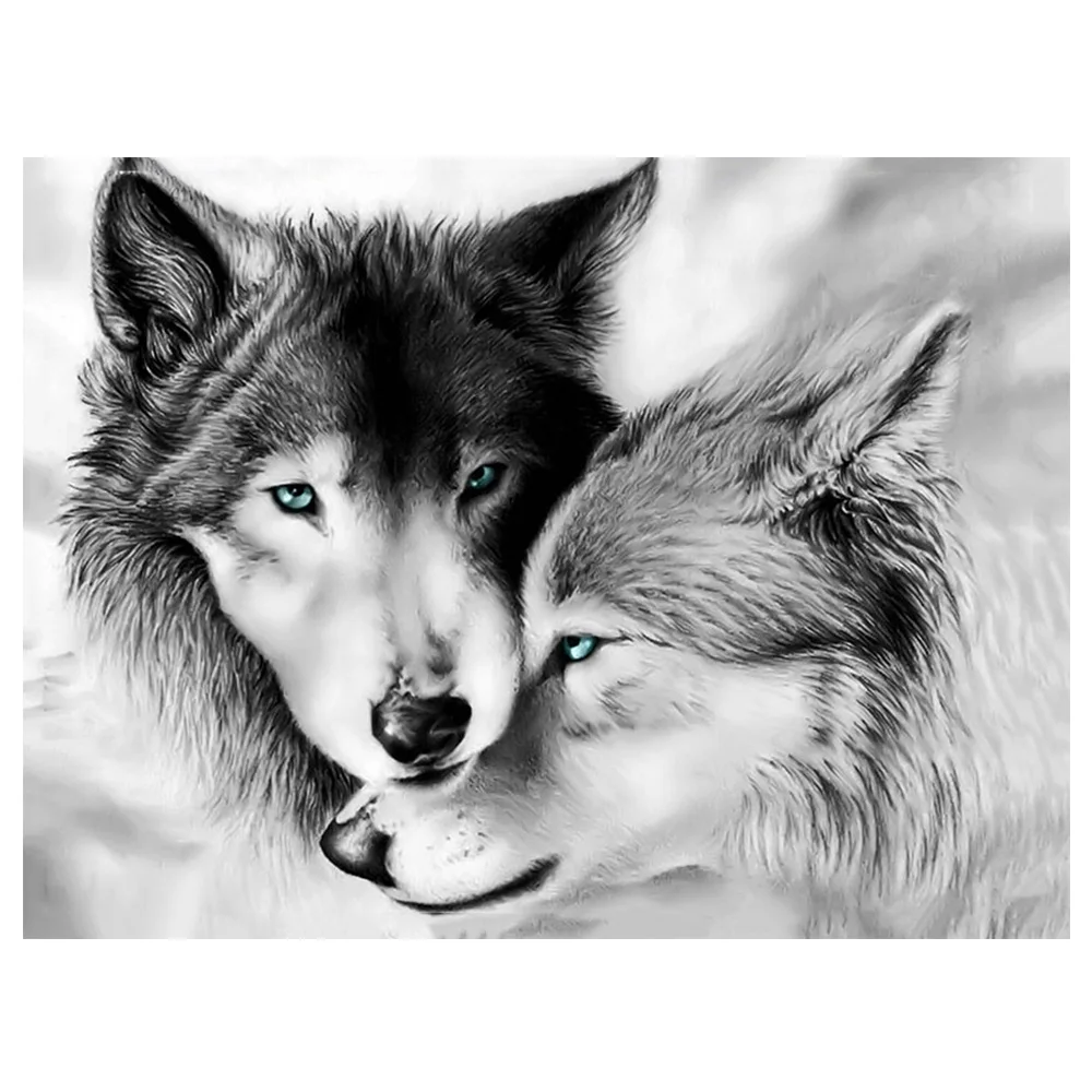 

5D алмазная живопись «сделай сам», полностью круглая Алмазная вышивка волка, Набор для творчества с животными, вышивка крестиком, мозаика, ст...
