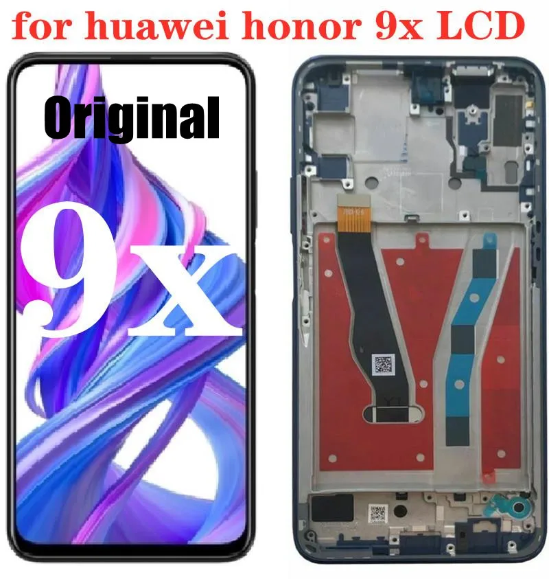 Pantalla Original con Marco, adecuada para Huawei Honor 9x STK-LX1, digitalizador t&aacute;ctil LCD, edici&oacute;n Global avanzada-0