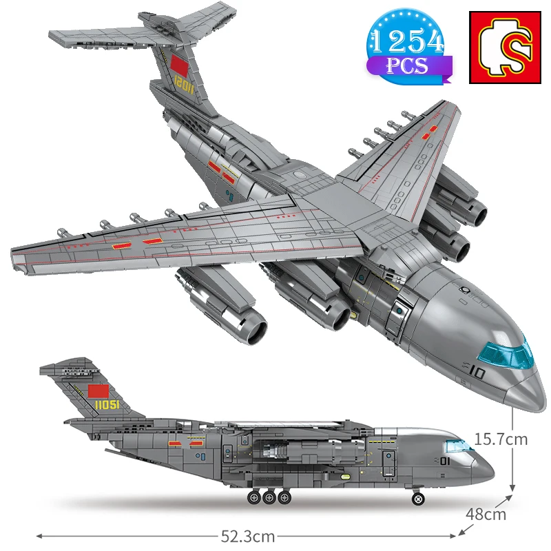 

SEMBO высокотехнологичная Военная сборка «сделай сам», воздушный транспорт, модель самолета, детские развивающие строительные блоки, игрушки...