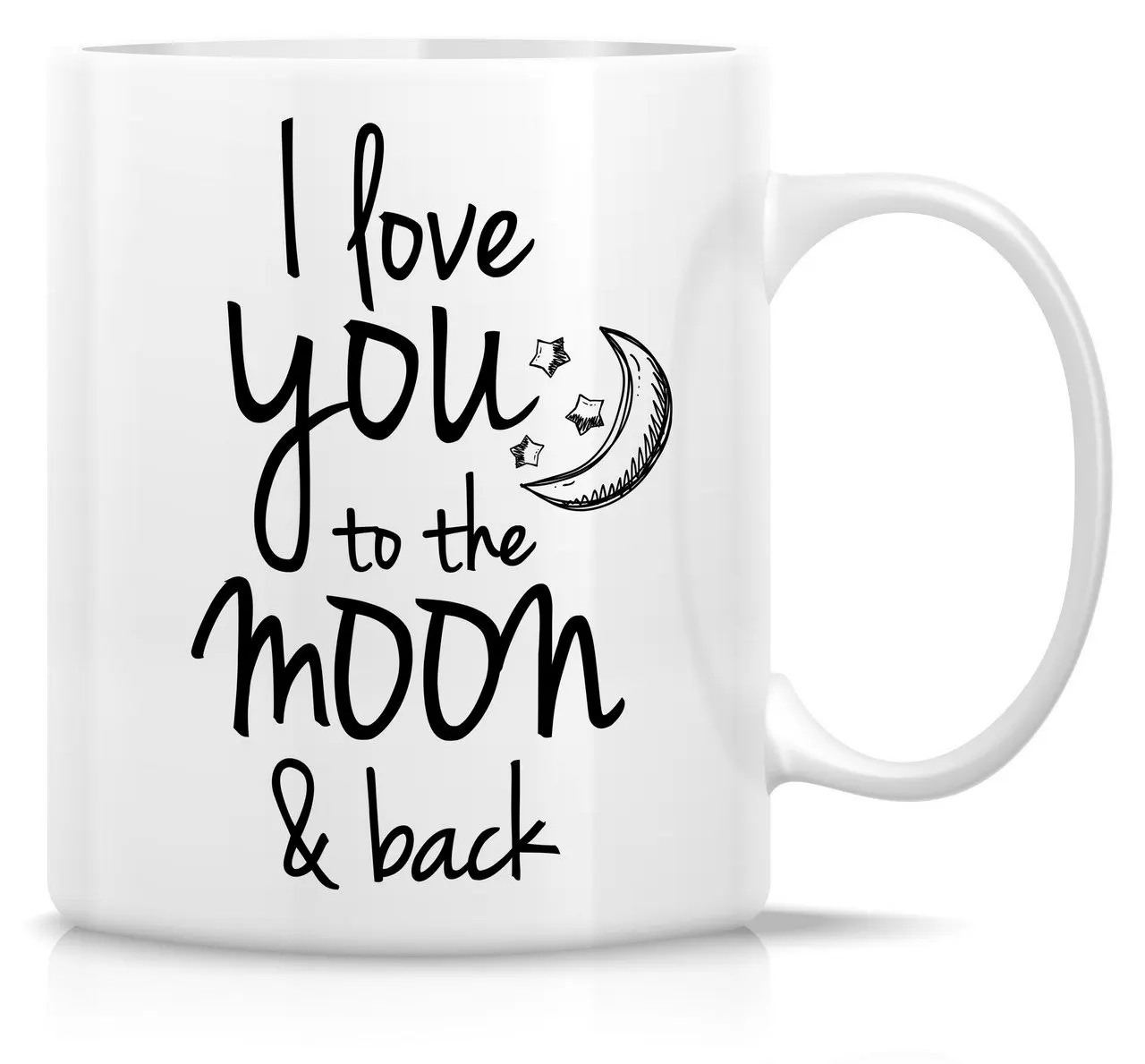 Кофейная кружка 11 унций с надписью I Love You To The Moon and Back | Дом и сад
