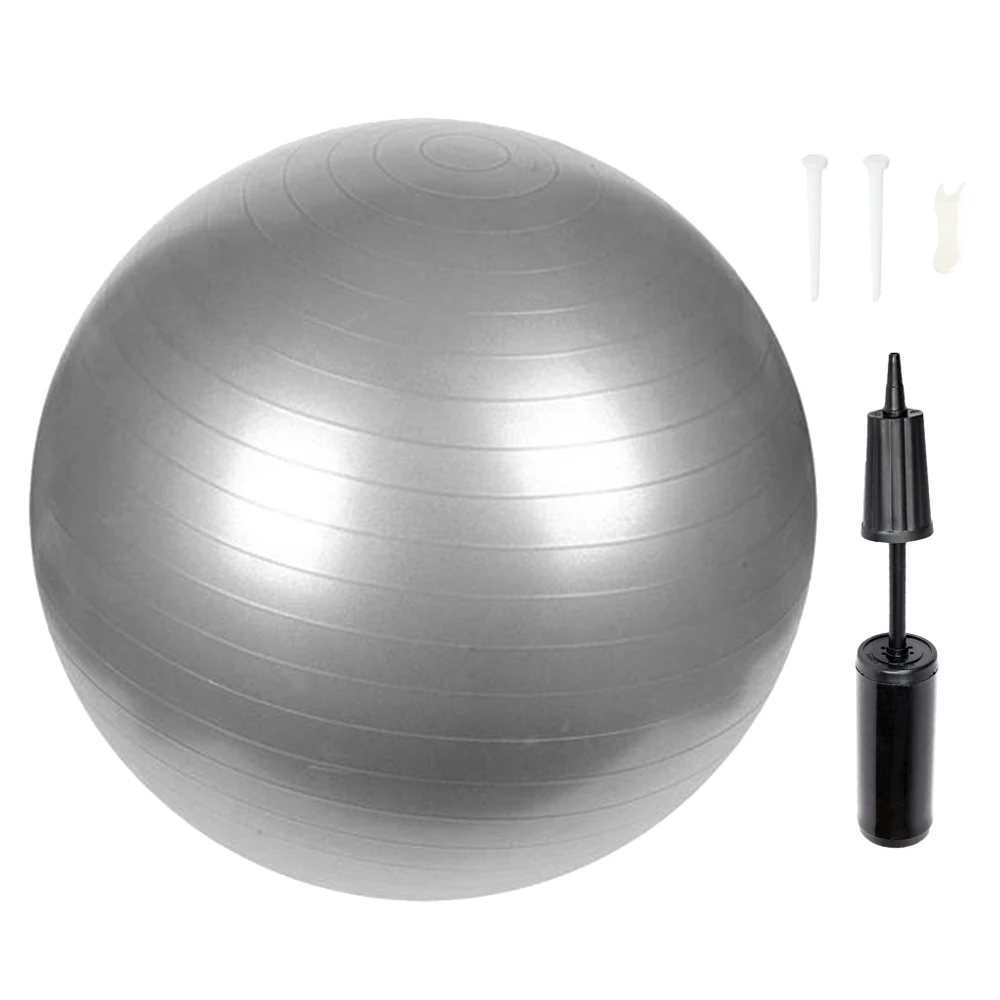 

【US Warehouse】85cm 1600g Gym/Household Explosion-proof Thicken Yoga Ball Smooth Surface Silver