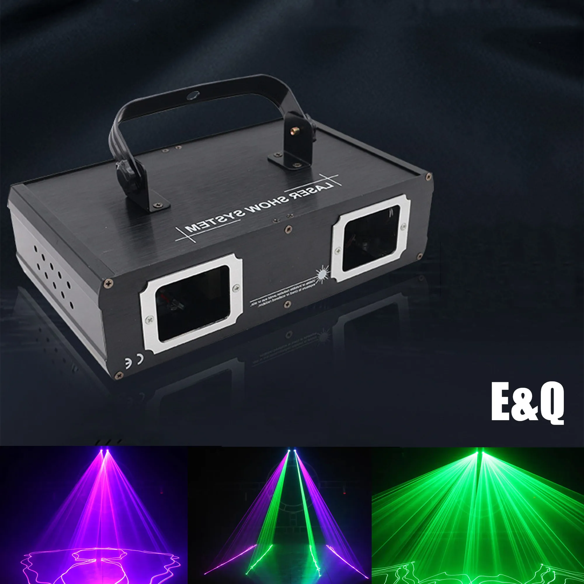 Hot sale free mail 2 lens red green blue RGB beam laser light DMX512 professional DJ party club holiday house bar stage lighting