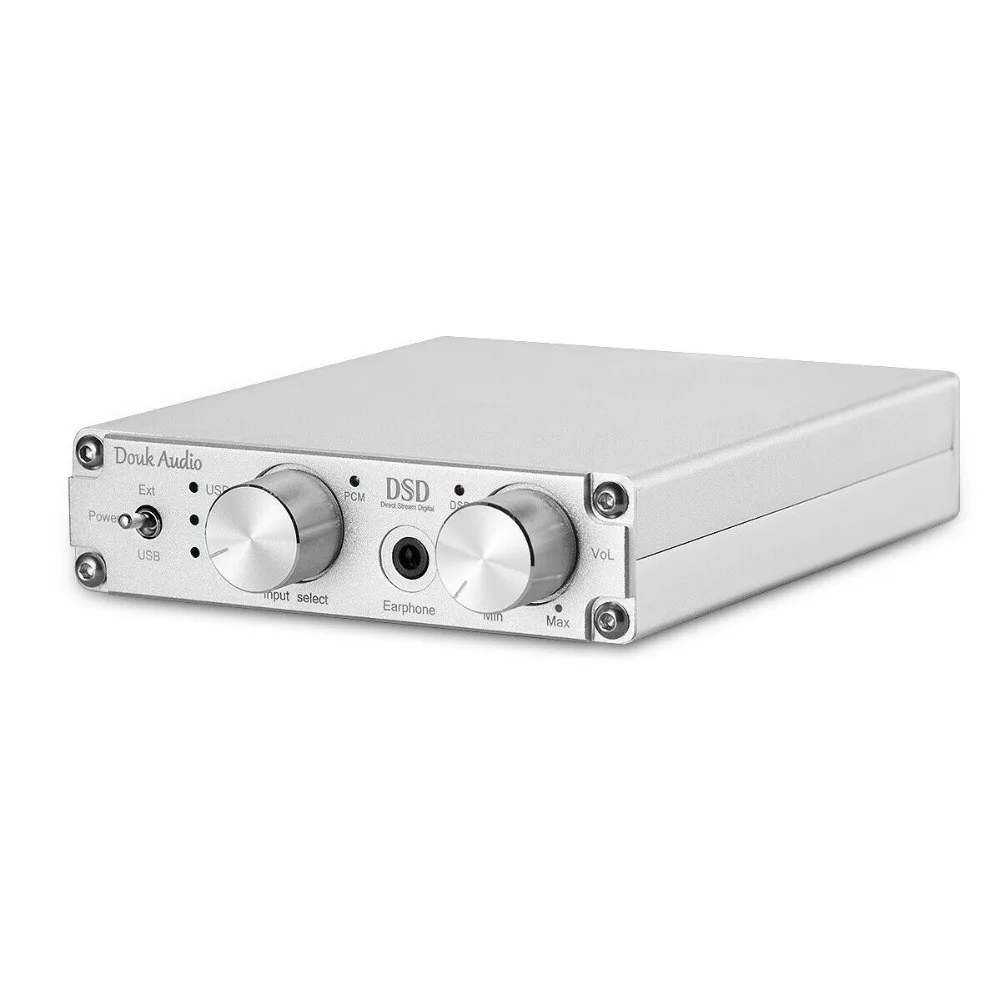 DOUK аудио мини XMOS XU208 USB DAC аудио декодер DSD256 HiFi преобразователь усилителя для наушников RCA PCM384K/32 бит