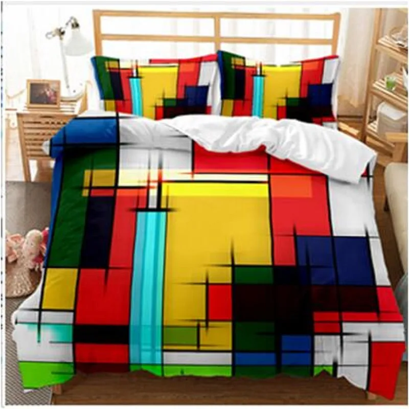 

Комплект постельного белья, 2-3 шт., с цветным рисунком